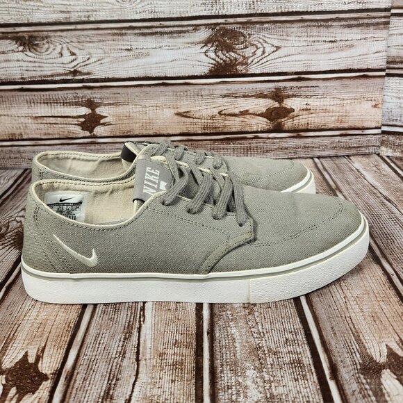 NIKE Braata SB Men\'s 6 Gray Canvas Low Top Skate Sneakers Shoes 458697-004